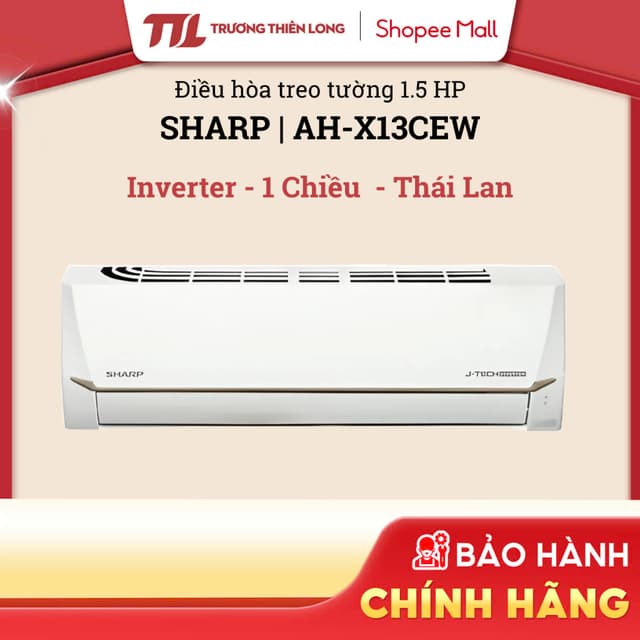 AH-X13CEW | AH-X13CEWA | AH-X13DEW - Máy Lạnh Sharp Inverter 1.5 HP - Điều Hòa 1 Chiều (Chỉ Làm L - Ảnh 10