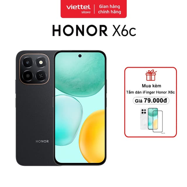 Điện Thoại Di Động Honor X6c 6GB + 128GB Chính hãng | Pin 5300mAh | Camera 50MP| NFC | Kháng nước IP64 - Ảnh 4