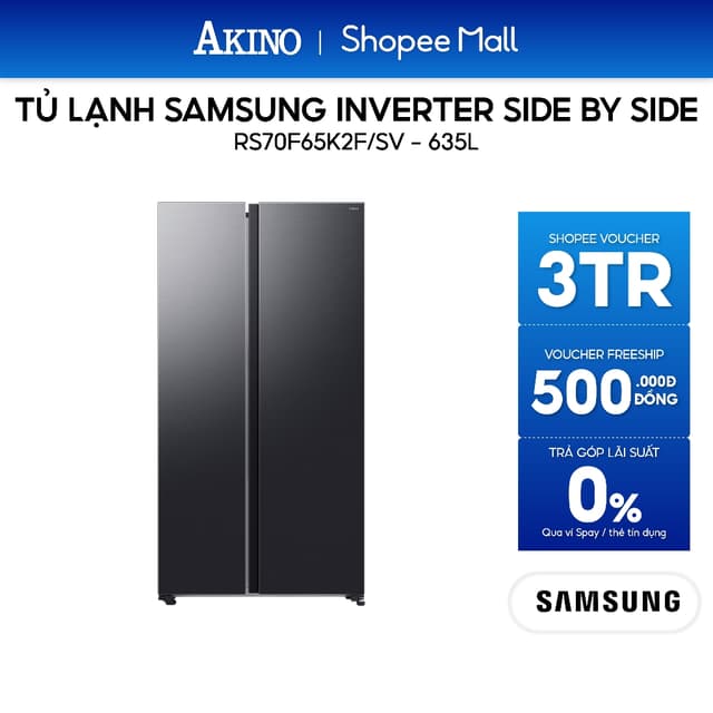 Tủ lạnh Samsung Inverter 635 lít Side By Side RS70F65K2FSV - Hàng Chính Hãng - Ảnh 11