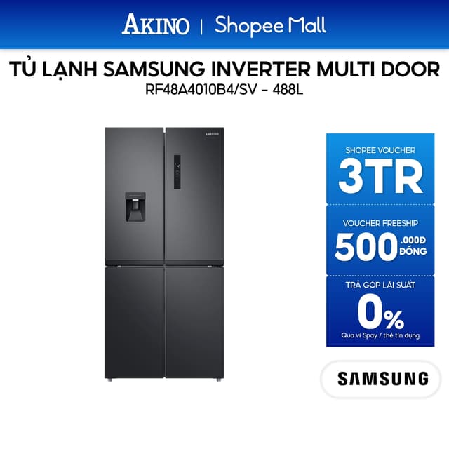 Tủ lạnh Samsung Inverter 488 lít Multi Door RF48A4010B4/SV - Hàng Chính Hãng - Ảnh 11