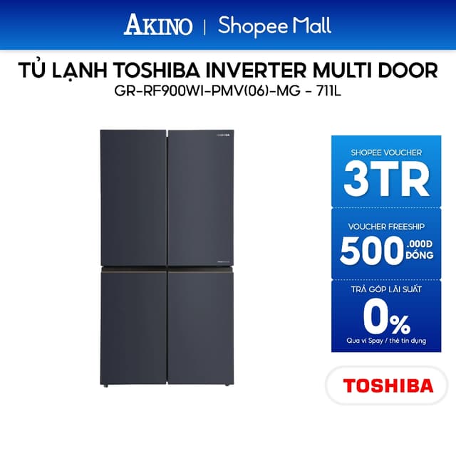 Tủ lạnh Toshiba Inverter 711 lít Multi Door GR-RF900WI-PMV(06)-MG - Hàng Chính Hãng - Ảnh 7