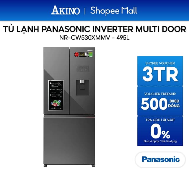 Tủ lạnh Panasonic Inverter 495 lít Multi Door PRIME+ Edition NR-CW530XMMV - Hàng Chình Hãng - Ảnh 11
