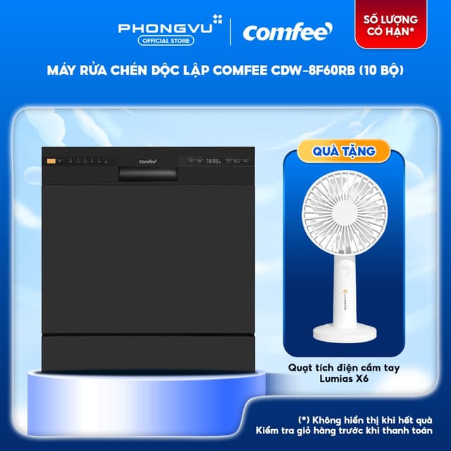 [Shopee Lắp Đặt 0Đ HN HCM] Máy rửa chén Comfee (10 bộ) - Diệt khuẩn Hygiene+ - Sấy Extra Dry - Bảo hành 12th - Ảnh 8