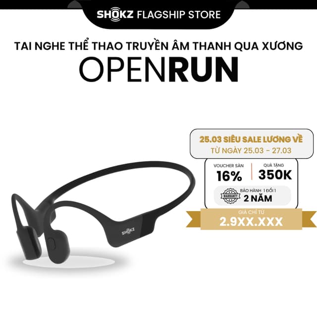 Tai Nghe Bluetooth Thể Thao Truyền Âm Thanh Qua Xương SHOKZ OPENRUN S803 - Bảo hành 2 năm - Pin sử dụng liên tục 8 giờ - Ảnh 2