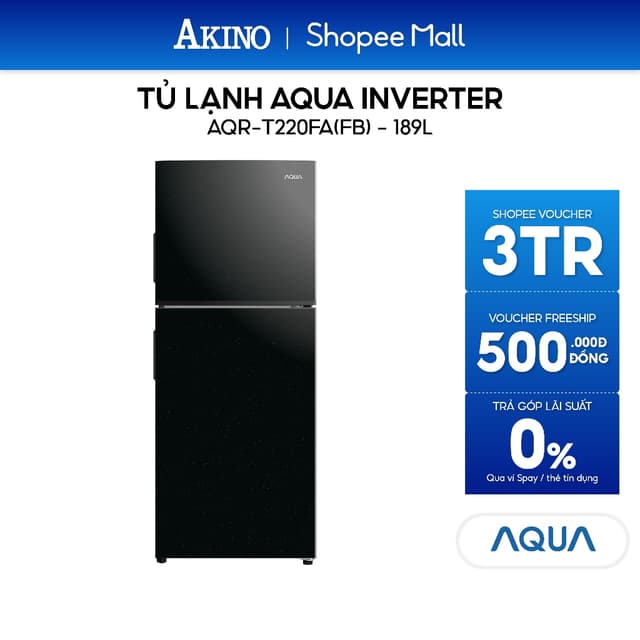 Tủ lạnh Aqua Inverter 189 lít AQR-T220FA(FB) - Hàng Chính Hãng - Ảnh 10