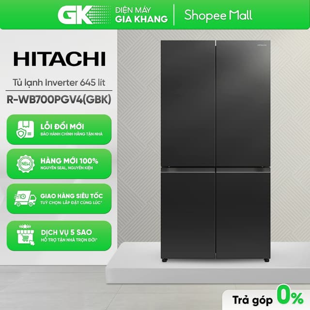 Tủ Lạnh HITACHI Inverter 645 lít R-WB700PGV4(GBK) Multi Door - [Freeship HCM] - Ảnh 10