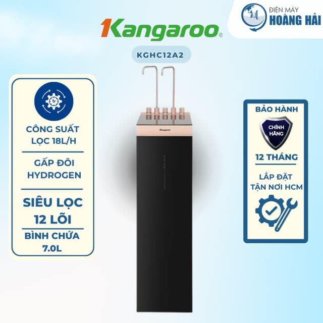KGHC12A2 Máy lọc nước RO nóng nguội lạnh Hydrogen ion kiềm Kangaroo Sumire KGHC12A2 12 lõi - Ảnh 7