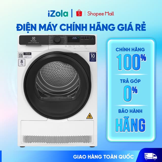 EDH803J5WC - Máy sấy bơm nhiệt Electrolux UltimateCare 8 kg EDH803J5WC - Hàng chính hãng - Ảnh 7