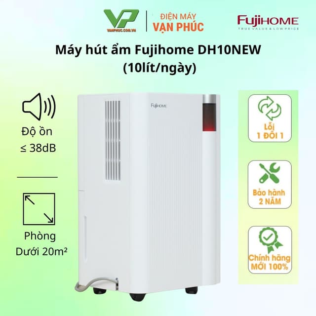 Máy hút ẩm Fujihome DH10 công suất 10 lít/ngày - Ảnh 6