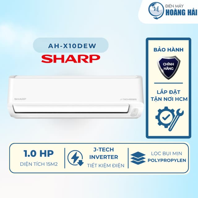 Máy lạnh Sharp Inverter 1 HP AH-X10DEW | 1.5 HP AH-X13DEW | 2 HP AH-X18DEW - Chính Hãng - Ảnh 10