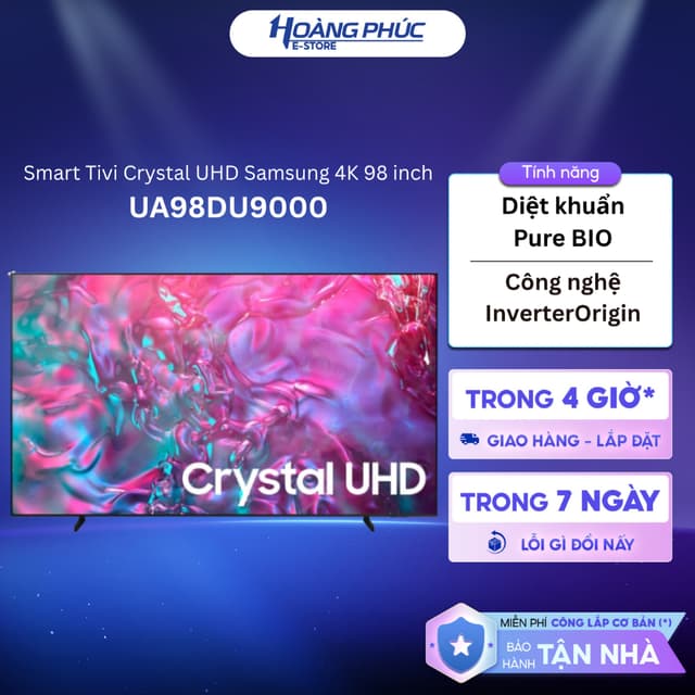Smart Tivi Crystal UHD Samsung 4K 98 inch UA98DU9000 {Ship HCM 0Đ} - Ảnh 9