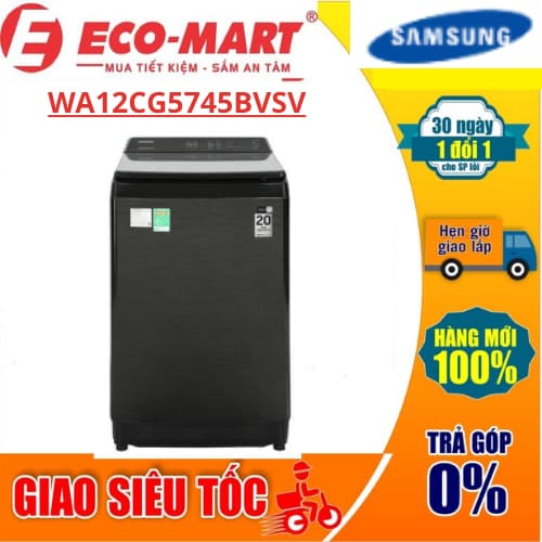 WA12CG5745BVSV Máy giặt Samsung WA12CG5745BVSV Inverter 12 kg cửa trên - Ảnh 7