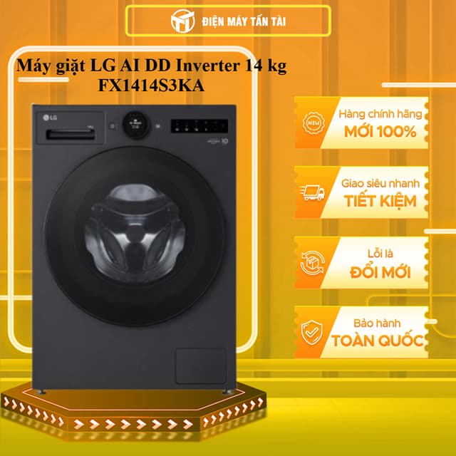 ( TOÀN QUỐC ) - FX1414S3KA - Máy giặt LG AI DD Inverter 14 kg FX1414S3KA - Ảnh 1