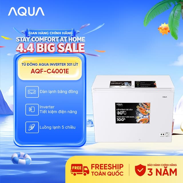 Tủ đông Aqua Inverter 301 lít AQF-C4001E - Ảnh 9