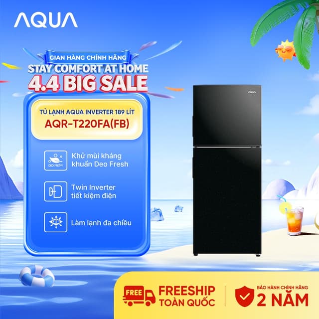 Tủ Lạnh Aqua Inverter 189 lít AQR-T220FA(FB) - Bảo hành chính hãng 2 năm - Miễn phí vận chuyển - Ảnh 8