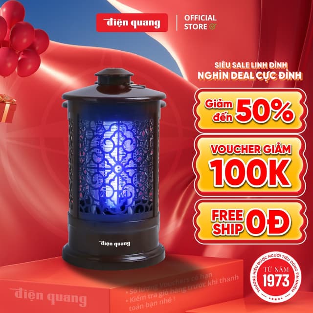 Đèn bắt muỗi Điện Quang ĐQ EML03 BR - Ảnh 6
