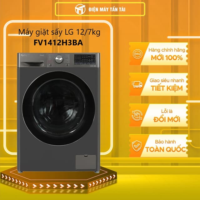 ( TOÀN QUỐC  ) FV1412H3BA - Máy giặt sấy LG Inverter giặt 12 kg - sấy 7 kg FV1412H3BA - Ảnh 2
