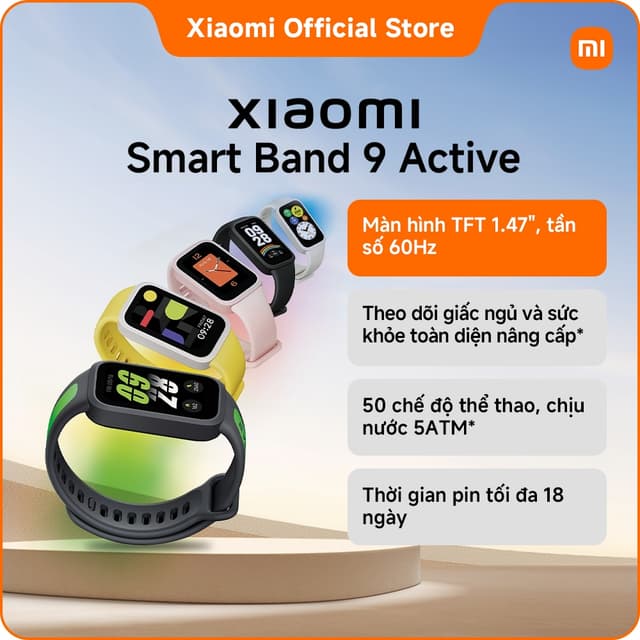 Vòng đeo tay thông minh Xiaomi Smart Band 9 Active | Màn hình TFT 1,47'', tần số quét cao 60Hz - Ảnh 10
