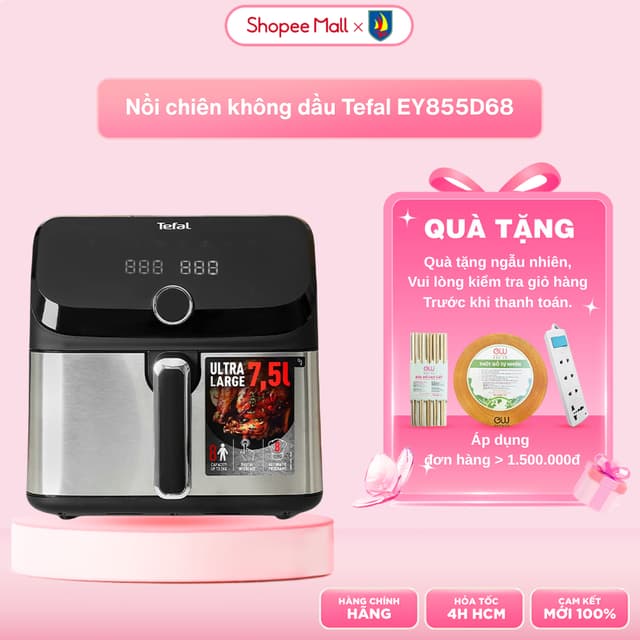 Nồi chiên không dầu Tefal EY855D68 dung tích 7.5 lít - Hàng chính hãng, bảo hành 24 tháng - Ảnh 6