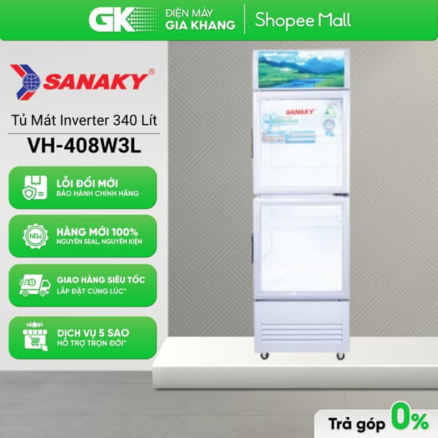 VH-408W3L - Tủ Mát Inverter SANAKY 340 Lít VH-408W3L [Freeship HCM] - Ảnh 10