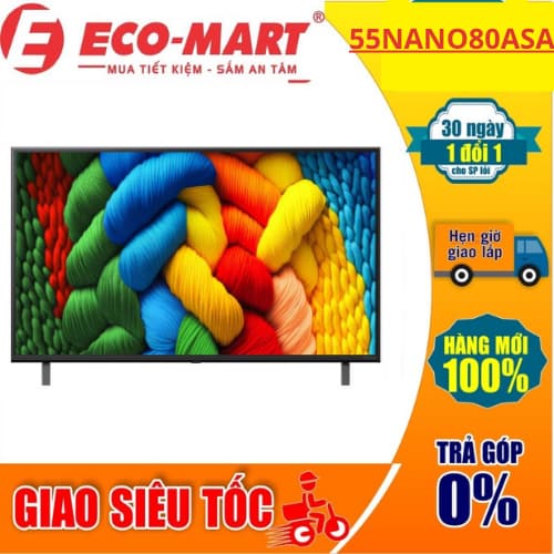 55NANO80ASA Smart Tivi NanoCell LG AI 4K 55 inch 55NANO80ASA - Ảnh 2
