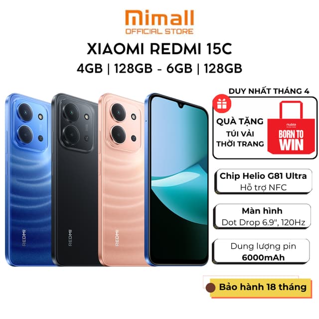 Điện thoại Xiaomi Redmi 15C 4GB/128GB - 6GB/128GB | Pin 6000mAh |  | Hàng Chính Hãng | BH 18 Tháng - Ảnh 5