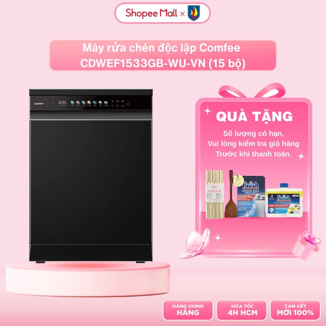 [ SHOPEE LẮP ĐẶT 0 ĐỒNG HCM - HÀ NỘI ] Máy rửa chén độc lập Comfee CDWEF1533GB-WU-VN (15 bộ) - Bảo hành 24 tháng - Ảnh 6