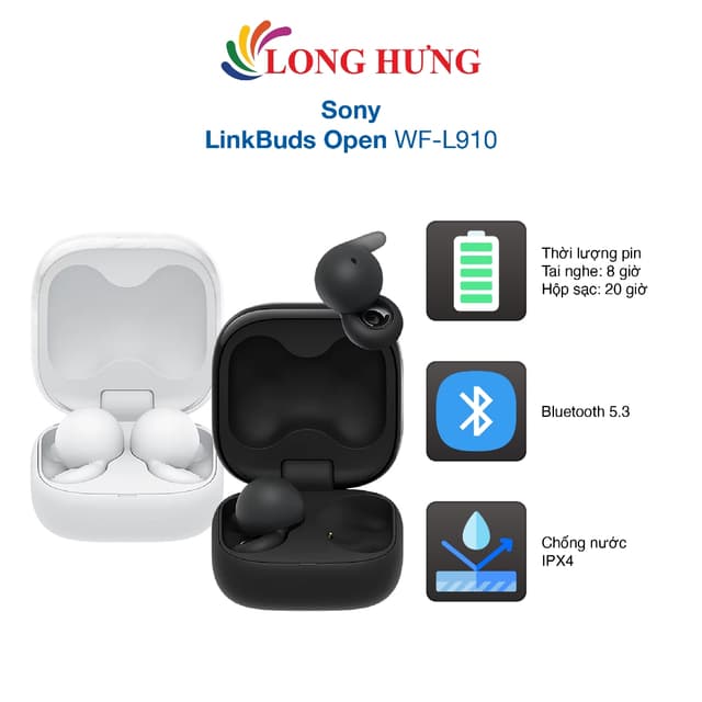 Tai nghe Bluetooth True Wireless Sony LinkBuds Open WF-L910 - Hàng chính hãng - Ảnh 3