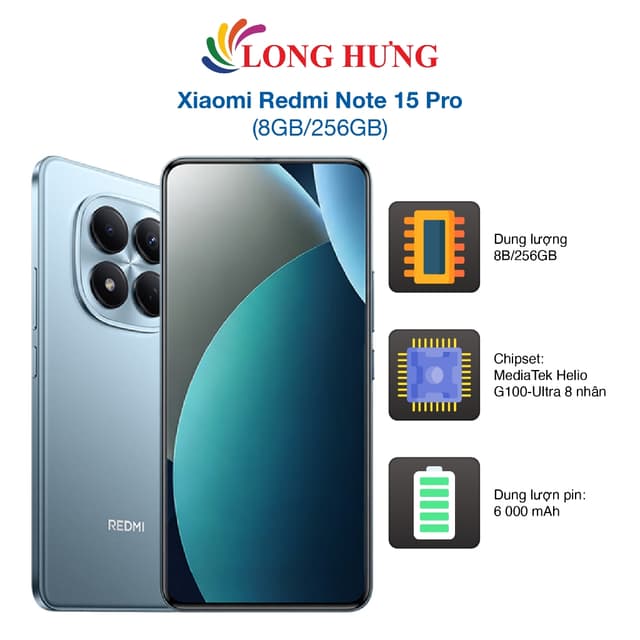 Điện thoại Xiaomi Redmi Note 15 Pro (8GB/256GB) - Hàng chính hãng - Ảnh 3