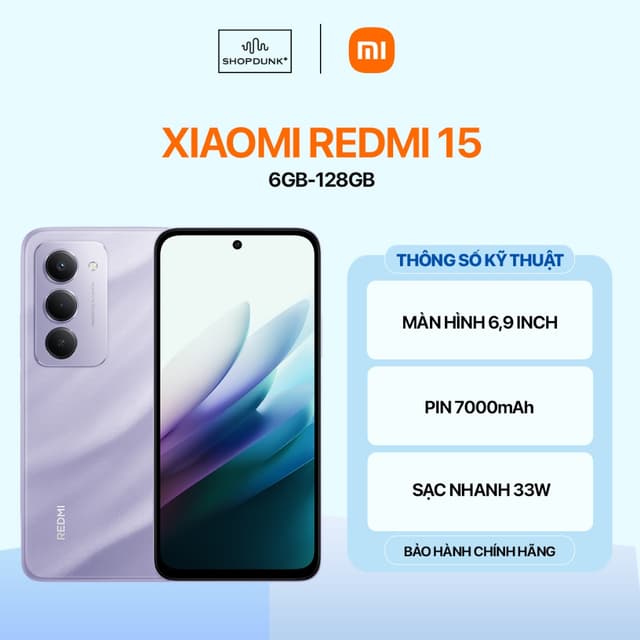 Điện Thoại Xiaomi Redmi 15 6GB 128GB Chính Hãng - Ảnh 7