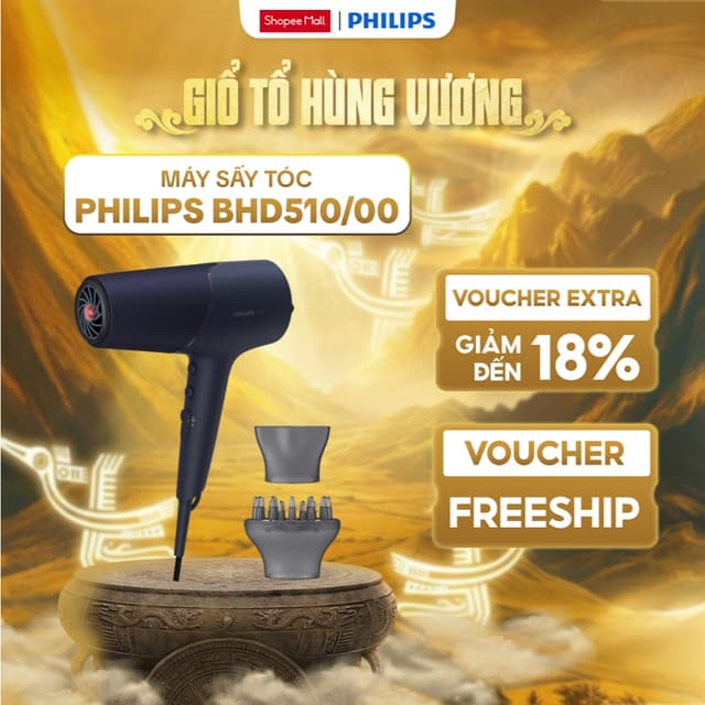 Máy Sấy Tóc Philips BHD308/10 | BHD350/10 | BHD500/00 | BHD510/00 Chính Hãng Bảo Hành 24 Tháng - Ảnh 12