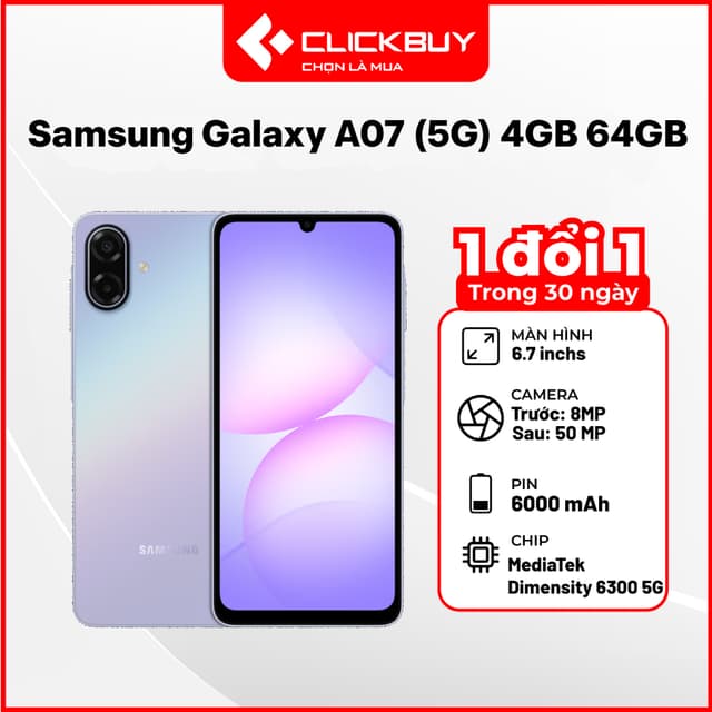 Điện Thoại Samsung Galaxy A07 (5G) 4GB 64GB Chính Hãng - Ảnh 7