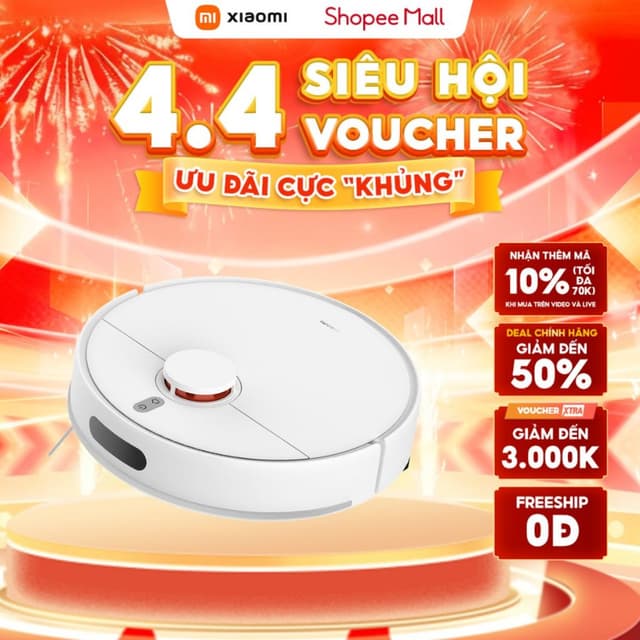 Robot hút bụi lau nhà Xiaomi Robot Vacuum S40 - Lực hút 10.000Pa - Pin 5200mAh, hoạt động 180 phút - Ảnh 2
