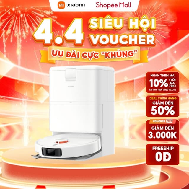 Robot Hút Bụi Lau Nhà Xiaomi Robot Vacuum H50 Pro EU Lực hút mạnh 15.000Pa | Tự Động Giặt Giẻ | Chống Rối | BH 12 Tháng - Ảnh 1