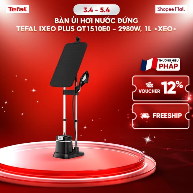  Bàn ủi hơi nước đứng Tefal IXEO Plus QT1510E0 - 2980W, 1L - Ảnh 3