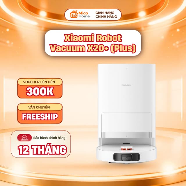 Robot hút bụi lau nhà Xiaomi Robot Vacuum X20+ (Plus) - Lực hút 6000 Pa - Bảo Hành 12 Tháng - Ảnh 12