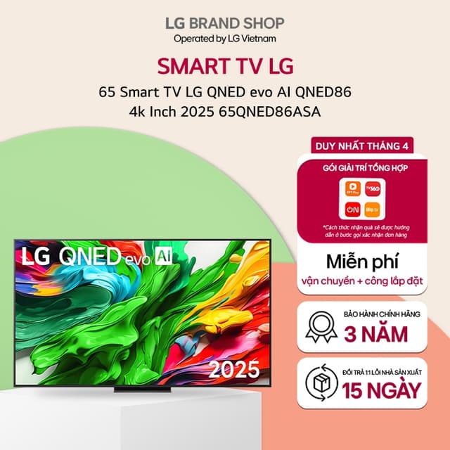 65QNED86ASA - 65 Smart TV LG QNED evo AI QNED86 4k Inch 2025 - Ảnh 11