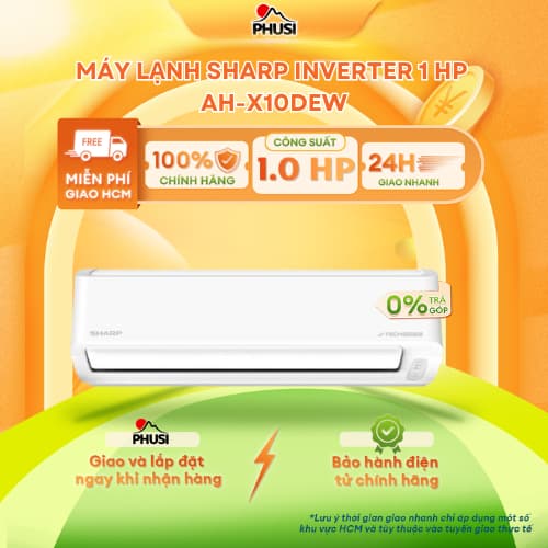 [SHOPPE LẮP ĐẶT] Máy lạnh Sharp Inverter 1/1.5/2.0 HP AH-X10DEW/AH-X12DEW/AH-X18DEW - CHÍNH HÃNG - Ảnh 6