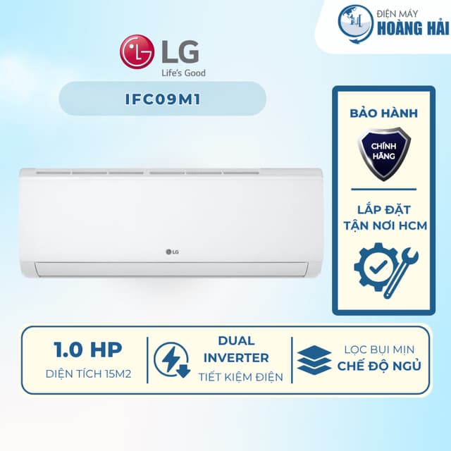 IFC09M1 | IFC12M1 | IFC18M1 | Máy lạnh LG Inverter 1 HP IFC09M1 | 1.5 HP IFC12M1 | 2 HP IFC18M1 - Hàng chính hãng - Ảnh 9