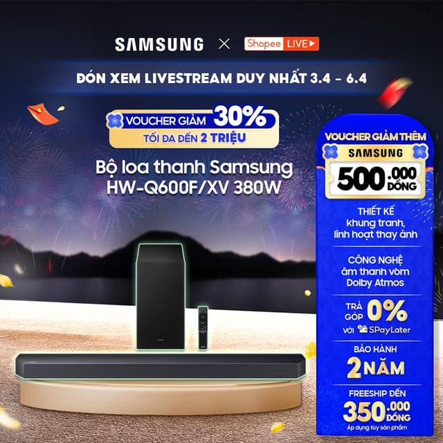 [Livestream]-Bộ loa thanh Samsung HW-Q600F/XV 380W - Ảnh 2