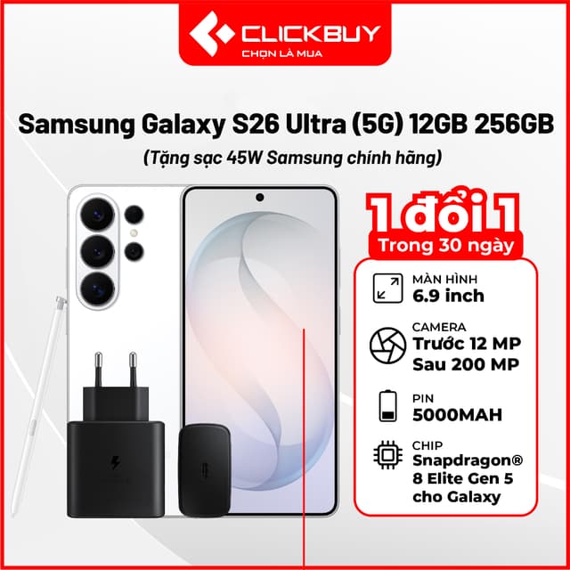 Điện thoại Samsung Galaxy S26 Ultra (5G) 12GB 256GB Chính Hãng, Tặng sạc Samsung 45W - Ảnh 9