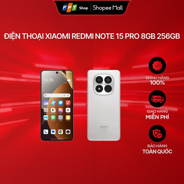 [Chỉ GH tận nơi] Điện thoại Xiaomi Redmi Note 15 Pro 8GB 256GB - Ảnh 2