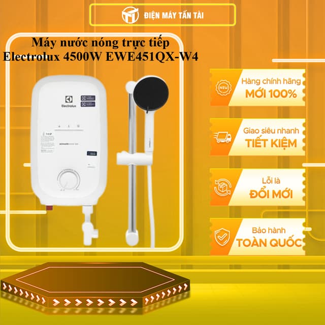 ( TOÀN QUỐC )  EWE451QX-W4 - Máy nước nóng trực tiếp Electrolux (không bơm) 4500W EWE451QX-W4 - Ảnh 4