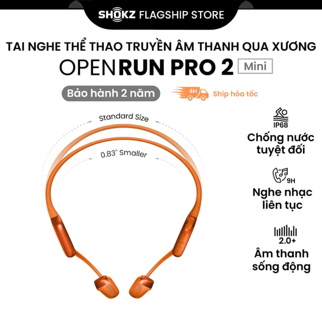 [MỚI] Tai Nghe Bluetooth Thể Thao Truyền Âm Thanh Qua Xương SHOKZ OPENRUN PRO 2-MINI S821 Bảo Hành 2 Năm - Ảnh 6