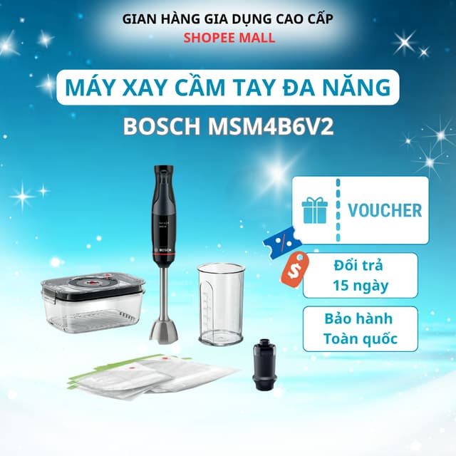 Máy xay cầm tay Bosch MSM4B6V2 | MSM4B624 | MSM6M622 - Máy Xay Đơn Năng, Đa Năng - Bảo Hành 24 Tháng - Ảnh 5