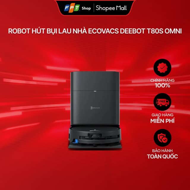 [Chỉ GH tận nơi]Robot hút bụi lau nhà Ecovacs Deebot T80S Omni - Ảnh 2