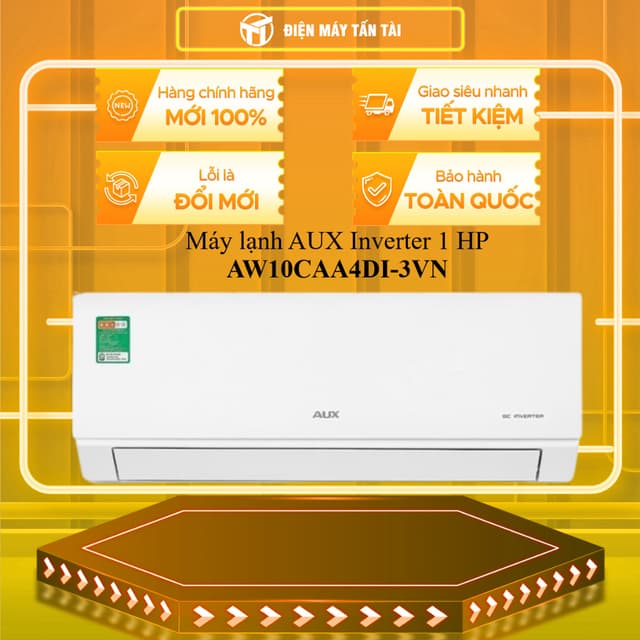 AW10CAA4DI-3VN - Máy lạnh Aux Inverter 1 HP AW10CAA4DI-3VN - GIAO TOÀN QUỐC - Ảnh 4