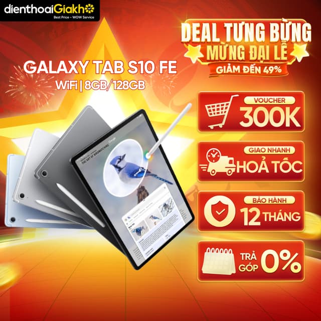 Máy Tính Bảng Samsung Galaxy Tab S10 FE Wifi 8GB/128GB Chính Hãng – Màn 10.9” | Pin 8000mAh | Học Tập Giải Trí Đa Nhiệm - Ảnh 6