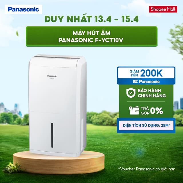 Máy hút ẩm Panasonic F-YCT10V - 2 chế độ linh hoạt - Công suất hút ẩm 10L/Ngày - Ảnh 7