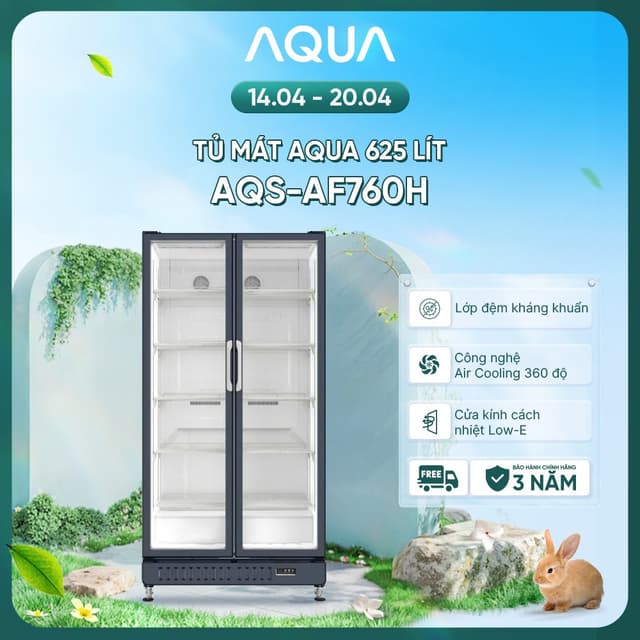 [SẢN PHẨM MỚI 2025] Tủ mát AQUA 625 lít AQS-AF760H - Làm lạnh 360 độ - 5 ngăn mát - Freeship - Ảnh 6